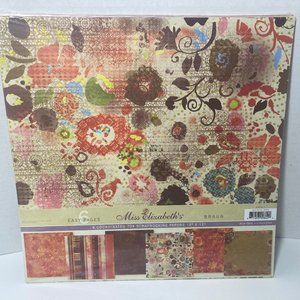 Scrapbook Paper 12 x 12 6 Pack Braun Miss Elizabeth's